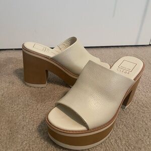 Dolce Vita Women’s Cream Platform Mules
